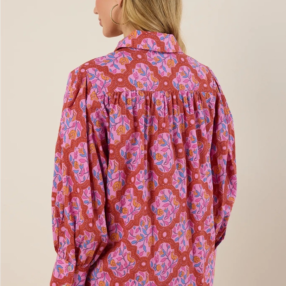 Avara Fall 25 Floral Patterned Button-Up Blouse - image 2